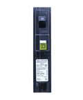Front view of 120 Volt 20 Amp Miniature Circuit Breaker HOM120CAFI For Home Electrical Panel Black One Pole Safety Breaker UL Listed Pro Grade