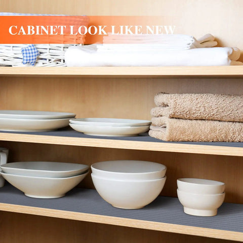 Non Adhesive Shelf Liner For Kitchen Cabinets And Drawers Features Washable Anti Slip Patterns That Keep Things Locked In Place While Leaving Zero Residue Behind Delivers A Super Slick Makeover For Your Daily Storage Needs