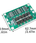 Built Tough 18650 Li Ion Battery Protection Circuit Board With Auto Balance 3s 60a, 40.9mm x 62.7mm, for DIY mods and power stashes.