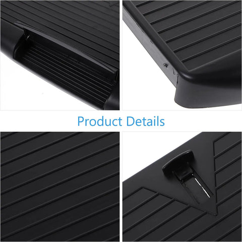 Close-up of Undermount Keyboard Tray with Ergonomic Tilt and Clip Mount, showing textured surface and clip detail.
