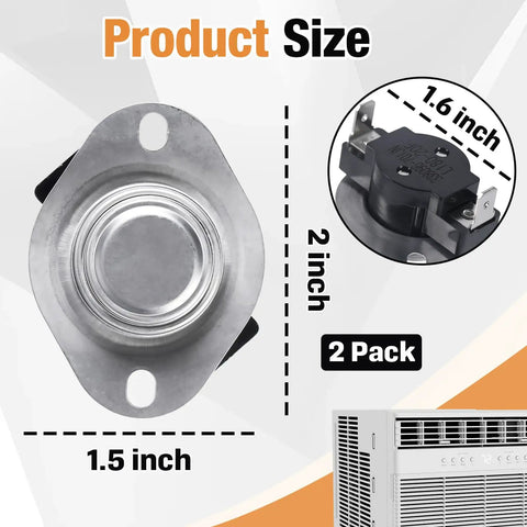 Two Pack 338096-701 Limit Switch L180-20F Replacement dimensions with 1.5 x 2 inch and 1.6 inch auto reset switch closeup