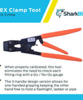 Pro Grade PEX Clamp Tool With Orange 3-Handle Grip for 3/8 to 1 Inch Stainless Clamp Rings UC961