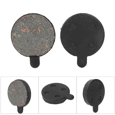 4 Pairs Electric Bike Brake Pads With No Squeal Quiet Mute Effect Semi Metal Disc Rotor Pads For 10 Inch Electric Scooter, front and side view shown