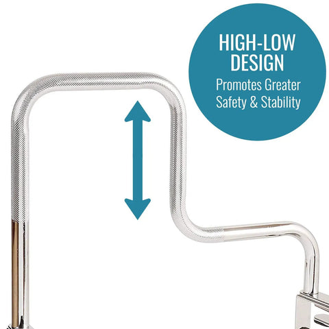 Adjustable Tub And Shower Grab Bar For Seniors With Textured Non Slip Handle Rust Resistant Safety Rail 250 Pound Capacity