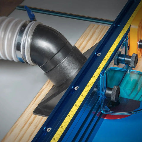 Router Table Dust Port 2.5 Inch ID And 6.5 Inch Dust Collection Adapter For Router Table Fence Connects To 2.5 Inch Dust Hose