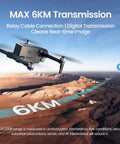 Super Cool Three Axis Gimbal Drone With Camera For Adults Captures Professional Eight K Photos flying over desert landscape
