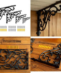 Certified Knockout Vintage Cast Iron Shelf Brackets For Heavy Duty Wood Floating Shelves And Ornate Wall Mounted Display Supports That Look Absolutely Dope In Every Single Home, showcasing different angles and mounting hardware.