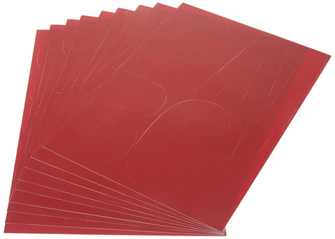 Red Peel And Stick Vinyl Letters For Signs 6 Inch High Permanent Adhesive Indoor Or Outdoor Use Waterproof Weatherproof Ultra Easy DIY Signage