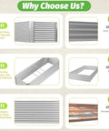 Comparison of two pack tall 8x4ft galvanized raised garden beds with other options, highlighting wave shape, sturdy connections, and rust resistance.