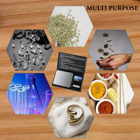 Assorted uses with Dope Portable Digital Pocket Scale 0.01g Precision, 1000g Max, for weighing various small items and substances.