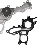 Top Shelf Precision Engine Water Pump Supplies Heavy Duty Coolant Flow with detailed silver and black pump design.
