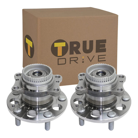 Rear 2 Wheel Hub Bearing Assembly Kit With ABS Tone Ring For Hyundai Elantra 2011 2016 Veloster 2012 2017 Kia Forte 2014 2018 FWD 5 Lug Driver And Passenger Side Replacement on packaging