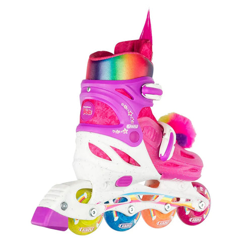 Tot Friendly Trolls Themed Adjustable Inline Skates For Kids Featuring Poppy Or Barb Pink Size Medium 2-5 With Big Trolls Head Tongue Colorful Wheels