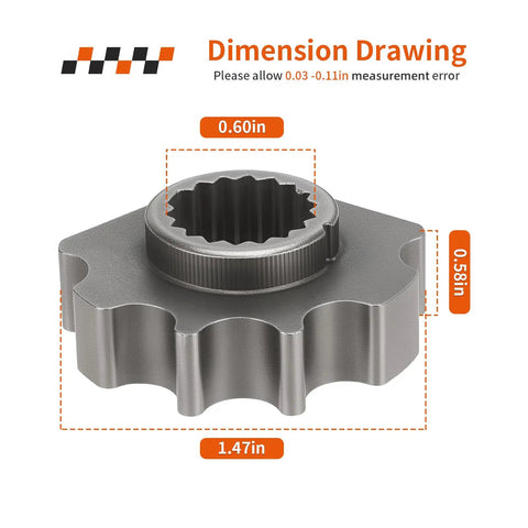 Detent Star Drive Train Upgrade For General 1000 And Ranger 570 UTVs Beefed Up For RZR 900 And 1000 Turbo XP PRO XD 2017 To 2025 Replacement Part For All General 1000 Editions And XP 4 Series Built Tough For Real Off Road, 0.60in