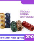 Durable 2pcs Spiral Stamping Compression Springs Made From Tough Alloy Steel For Heavy Duty Hold Down Mechanical Support In Diy Shops Or Industrial Projects At 75mm Length Perfect For Any Rigged Setup, colorful spring molds.