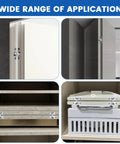 Hidden Cabinet Hinges 1-3/4 Inch 180 Degree Invisible Cross Swing No Visible Hardware Frameless Cabinets With Screws Zinc Alloy 6 Pack