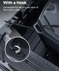 Heavy Duty UTV ATV Tie Down Anchor Kit Four Pack Plug And Play Quick Install showing a hook for securing items with rope.