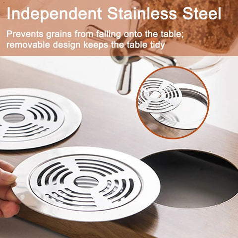 Independent stainless steel insert for Triple Head Countertop Cereal Dispenser delivering hella spacious 12 liter storage.