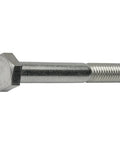 Side view hex head bolt, 3/8-16 x 5, partially threaded, stainless steel 304, external hex drive