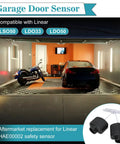 Two Beam Garage Door Opener Safety Sensor Eyes Kit Replacement For LSO50 LDO33 LDO50 in open garage display