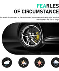 4 Pc Heavy Duty Car Wheel Center Caps 60 Mm Bore Snap In Hub Caps Rock Solid Anti Drop Rim Replacement on a stylish wheel.