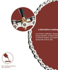 Heavy Duty E Bike Chain Kit For 6 7 8 Speed With 136 Links Built Tough High Tensile Strength Anti Break Anti Corrosion And Anti Rust Drive Chain Includes Chain Pliers With Hooks Chain Remover And Two Pairs Quick Release Buckles, lubrication coating