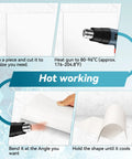 Infographic showing heat forming steps for 3 Pack White Plastic Sheets 12x12 Inches 0.08 Inch Thick Flexible High Tensile PP Plastic Panels