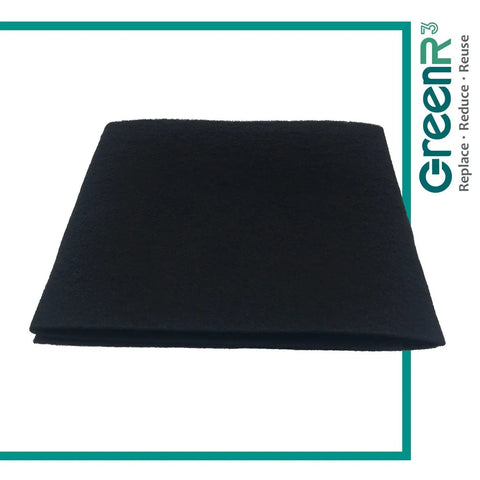 Cut To Fit Charcoal Carbon Pad 16 By 48 Inch 1 Pack, black sheet for air purifiers, fold visible