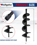Heavy Duty Garden Auger Drill Bit Six By Thirty One Inch Spiral Hole Digger for post and umbrella holes, black coating