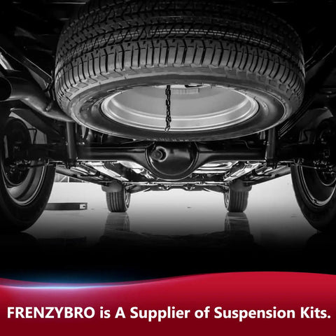 Fresh Front Suspension Control Arm Kit With Ball Joints For Your Ride Includes 12 Pieces Like Upper Lower Arms Sway Links Tie Rods And More To Keep You Cruising Smooth Without The Wobble Or Clunk On The Road, underside of vehicle