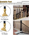 Built Tough Aluminum Stair Spindles With 270 Degree Pivot Brackets For Deck Or Patio DIY Railings Plus Ten Flexible Baluster Posts adjustable foot for stairs and platforms.