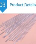 Clear PVC Welding Rods Set Of 25 For Aquarium Repair And PVC Projects Pro UPVC CPVC Welder Sticks With Transparent Joints For Invisible Seams And Clean Strong PVC Repairs, 25 clear rods