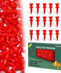 Step Down Plastic Golf Tees Unbreakable 50 Pack One And A Quarter Inch 32 mm Red Reusable Castle Tees For Practice And Driving Range