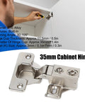 Close-up of 35mm Short Arm Inset Hinges Featuring Breezy Soft Close Hydraulic Damper for hidden cabinet installation.