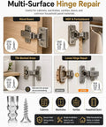 Heavy Duty 6×14mm Door Hinge Thread Repair Screws Kit To Fix Wobbly Cabinet Doors Sagging Hardware Fast Without Replacing Shelves For A Secure Tight Fit. metal screws and anchors for wood, MDF, tile-backed cabinet hinge repair.