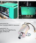 12V Electric Fuel Pump For Onan Cummins Emerald Plus Genset RV Generator 5500 Replacement Part 149-2331-02 showing generator compatibility