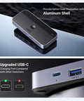 USB Three Point Zero Switch For Two PCs To Share Keyboard Mouse Printer Scanner And Other USB Devices with aluminum shell