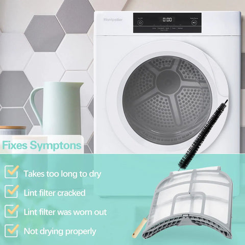 Dryer Lint Filter Replacement For LG And Kenmore Dryers with vent trap brush in front of dryer