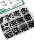 Beefy 560 Piece Black Carbon Steel Laptop Screw Set For Dell Samsung HP Sony Laptops M2 M2.5 M3 Phillips in labeled case