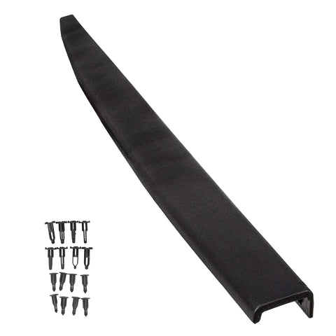 Tailgate Molding Cap Top Cover For 2007 2013 Toyota Tundra, Spoiler Protector With Retainers, Replacement Part TO1904101 65717-0C051 Black