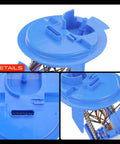 Premium Main Electric Fuel Pump Assembly Direct Fit For Mercedes Benz C300 C350 E350 E400 top view showing connector and assembly details.