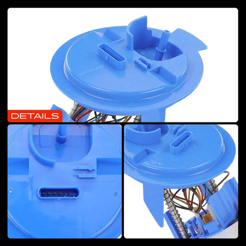 Premium Main Electric Fuel Pump Assembly Direct Fit For Mercedes Benz C300 C350 E350 E400 top view showing connector and assembly details.