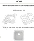 Wire Sink Grid For 5927 Allia Bar Sink And Food Prep Station Stainless Steel With Plastic Feet diagram and top view