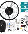72V 2000W Rear Wheel Motor Electric Bike Kit With Multifunction Display, All-In-One Upgrade Including Controller And Components