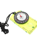 Portable Acrylic Hiking Compass For Outdoor Camping And Backpacking with ruler measures and lanyard, compact and precise tool.