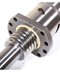 BIF3210A-5 Ball Screw and Nut for smooth linear motion; close-up of preloaded single nut design with rolled threading for CNC automation