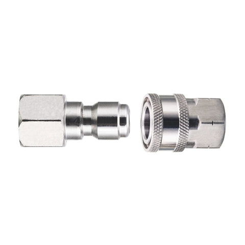 RIDGE WASHER pressure washer quick-connect couplers, 1/4 in plug to female NPT, metal, 2-pack