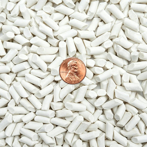 Eight Pound Ceramic Tumbling Media Cylinders, Reusable Non Abrasive Pellets 1/5 x 2/5 Inch For Lapidary Tumblers And Stone Polishers