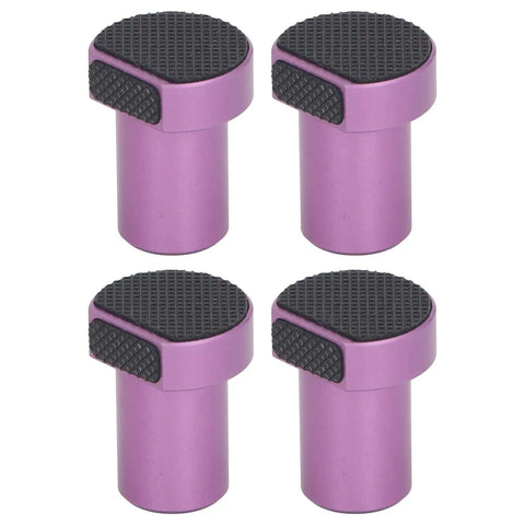 Purple Aluminum Bench Dog Set 4 Pieces 19mm Non Slip Table Stops For Woodworking Secure Fixation Slip Free Clamping Durable Aluminum