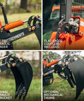 Fronthoe Excavator Attachment For Skid Steer, 6 Ft Reach, 3000 PSI Hydraulic Cylinder, SSQA Quick Tach, Heavy Duty features